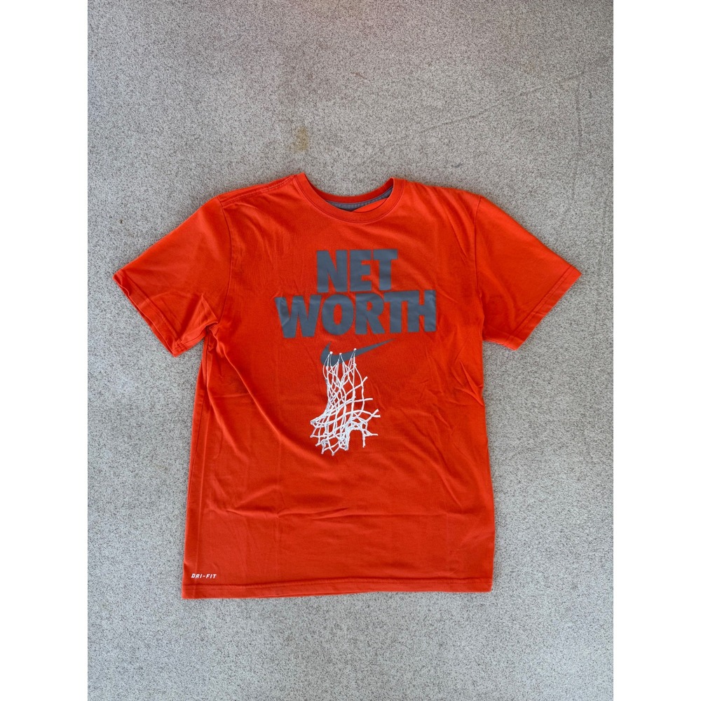 Nike Dri-FIT Mens Medium - T-Shirt Orange Basketball Graphic Tee